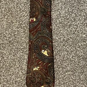 Taz mania devil Classic Paisley Tie in Brown and Gold